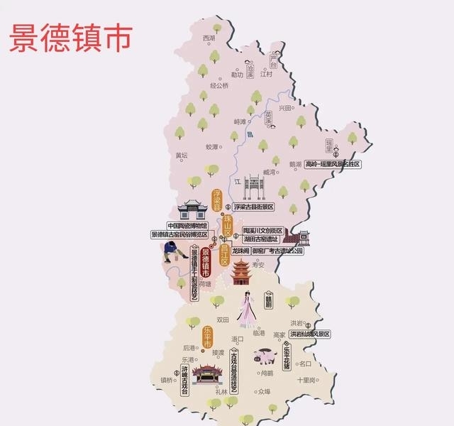 江西旅游景点地图（江西省的各大旅游城市景区地图）