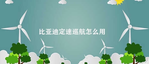 比亚迪定速巡航怎么用 比亚迪定速巡航安全驾驶