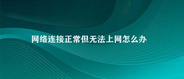 网络连接正常但无法上网怎么办（网络连接正常但无法上网的解决方法）