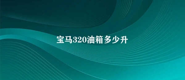 宝马320油箱多少升（宝马320油箱容量及省油技巧）