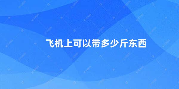 飞机上可以带多少斤东西