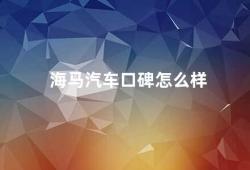 海马汽车口碑怎么样（海马汽车口碑调查用户评价如何）