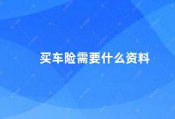 买车险需要什么资料（购买车险前需要准备哪些资料）