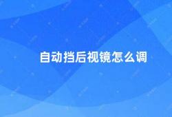 自动挡后视镜怎么调（自动挡车后视镜调节技巧）