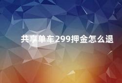 共享单车299押金怎么退（共享单车299元押金退还流程及注意事项）