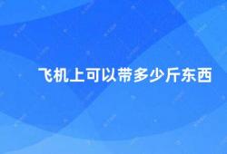 飞机上可以带多少斤东西（飞行中的行李重量限制）