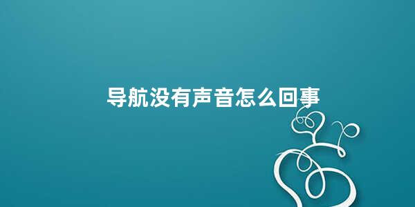 导航没有声音怎么回事