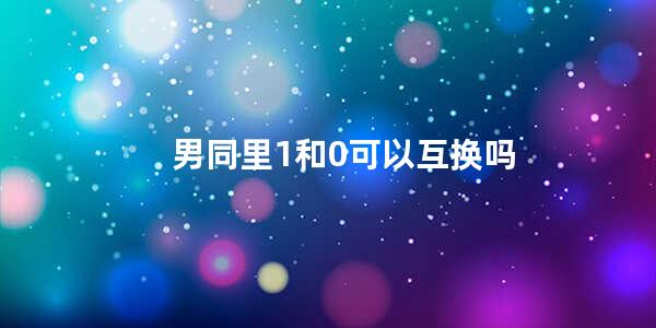 男同里1和0可以互换吗