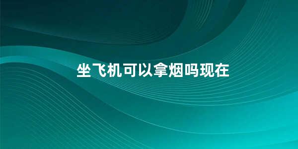 坐飞机可以拿烟吗现在