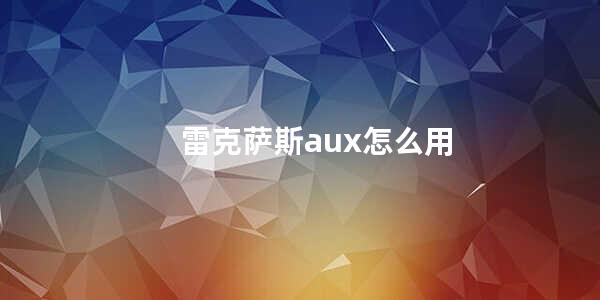 雷克萨斯aux怎么用