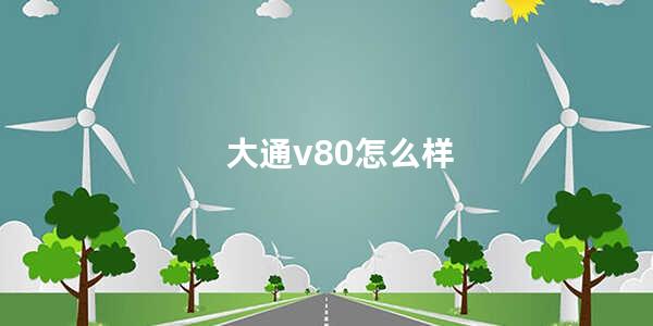 大通v80怎么样