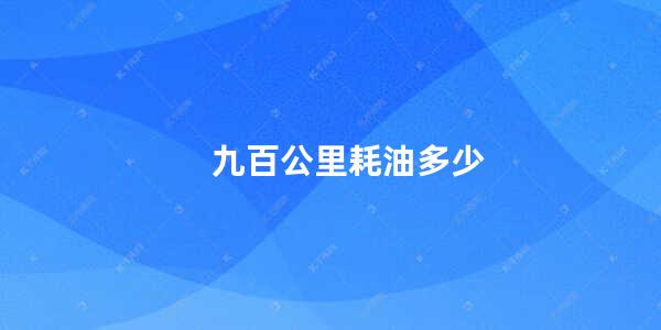 九百公里耗油多少