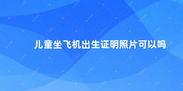 儿童坐飞机出生证明照片可以吗