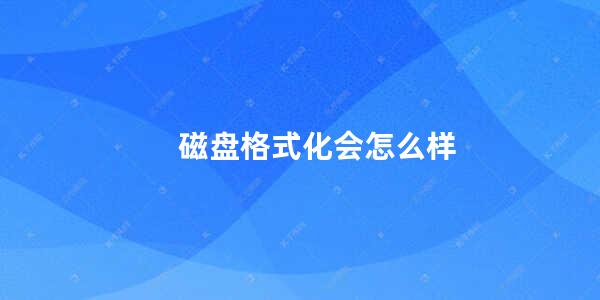 磁盘格式化会怎么样