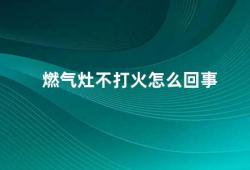 燃气灶不打火怎么回事（燃气灶不打火的原因及解决方法）