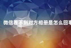 微信看不到对方相册是怎么回事（微信无法查看对方相册的原因及解决方法）