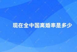 现在全中国离婚率是多少（全国离婚率上升如何维护婚姻关系）