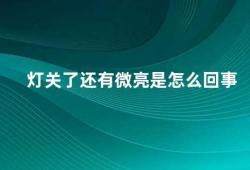 灯关了还有微亮是怎么回事（灯关了还有微亮漏电惹的祸）