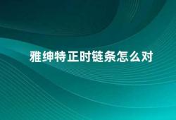 雅绅特正时链条怎么对（如何正确安装雅绅特正时链条）