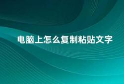 电脑上怎么复制粘贴文字（电脑操作技巧如何高效复制粘贴文字）