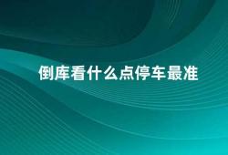 倒库看什么点停车最准（倒车入库技巧如何找到最准确的停车点）