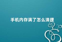 手机内存满了怎么清理（手机内存不够用这些方法帮你轻松清理）