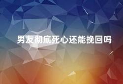 男友彻底死心还能挽回吗（男友已经彻底死心你还能挽回他吗）