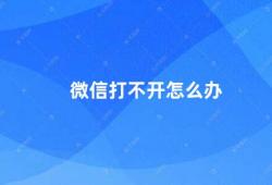 微信打不开怎么办（微信无法打开这些方法或许能帮到你）