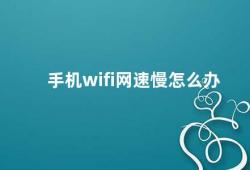 手机wifi网速慢怎么办（手机WiFi网速慢这些方法帮你提速）