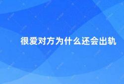 很爱对方为什么还会出轨（为什么出轨）