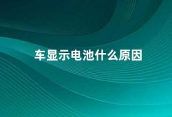 车显示电池什么原因（车载显示器显示电池低电量的原因及解决方法）