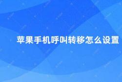 苹果手机呼叫转移怎么设置（苹果手机呼叫转移设置方法）