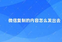 微信复制的内容怎么发出去（微信复制内容的正确使用方法）