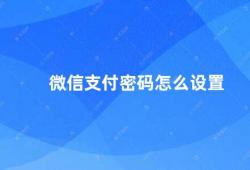 微信支付密码怎么设置（如何设置微信支付密码）