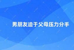 男朋友迫于父母压力分手（男友因家庭压力而分手该如何应对）