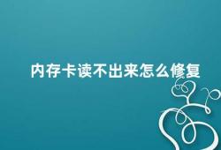 内存卡读不出来怎么修复（内存卡读不出来这些方法或许能帮你修复）