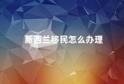 新西兰移民怎么办理（新西兰移民申请流程及注意事项）