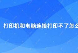 打印机和电脑连接打印不了怎么办（打印机和电脑连接不上怎么办）