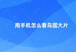 用手机怎么看岛国大片（手机观看岛国大片的方法和注意事项）