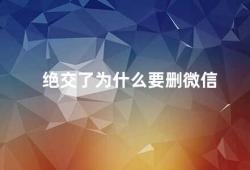 绝交了为什么要删微信（为什么要考虑删微信）