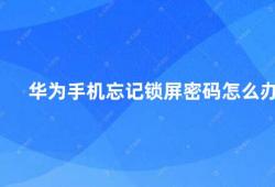 华为手机忘记锁屏密码怎么办（华为手机忘记锁屏密码别慌这些方法帮你解决）