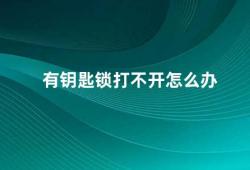 有钥匙锁打不开怎么办（如何应对钥匙锁打不开的情况）