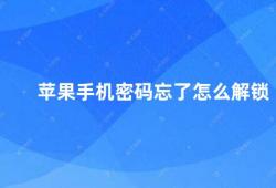 苹果手机密码忘了怎么解锁（忘记苹果手机密码怎么办）