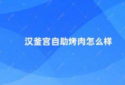 汉釜宫自助烤肉怎么样（汉釜宫自助烤肉品质与服务并重）