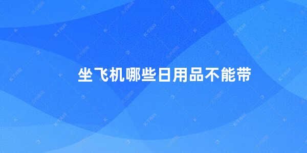 坐飞机哪些日用品不能带