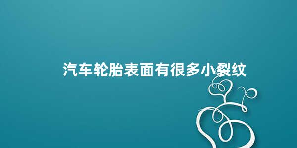 汽车轮胎表面有很多小裂纹