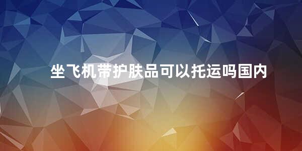 坐飞机带护肤品可以托运吗国内