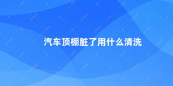 汽车顶棚脏了用什么清洗