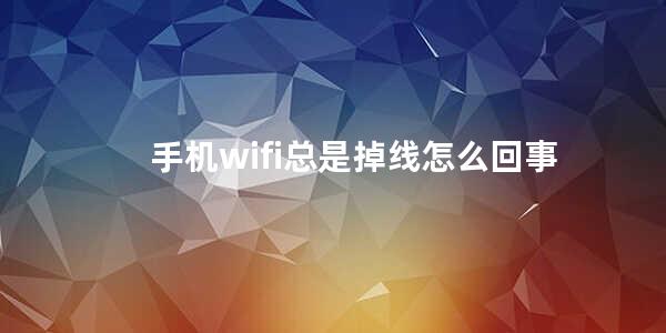 手机wifi总是掉线怎么回事