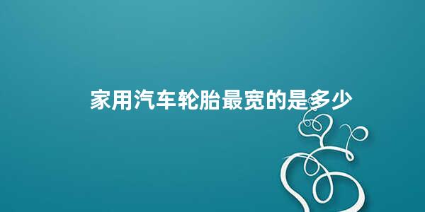 家用汽车轮胎最宽的是多少